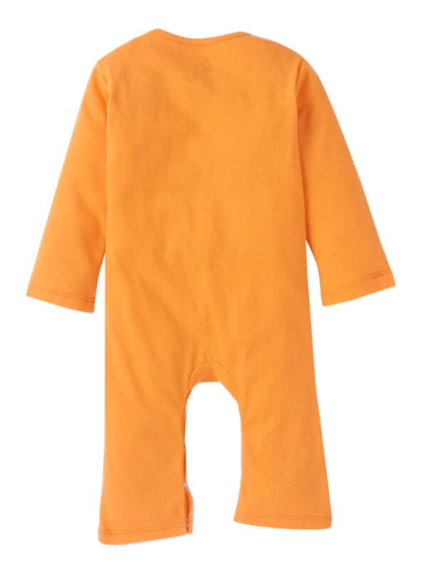 Baby Boy's and Baby Girl’s Bodysuits Cotton Full Sleeve Rompers Onesies for Infant Orange Rainbow Print Set of 2 - Image 3