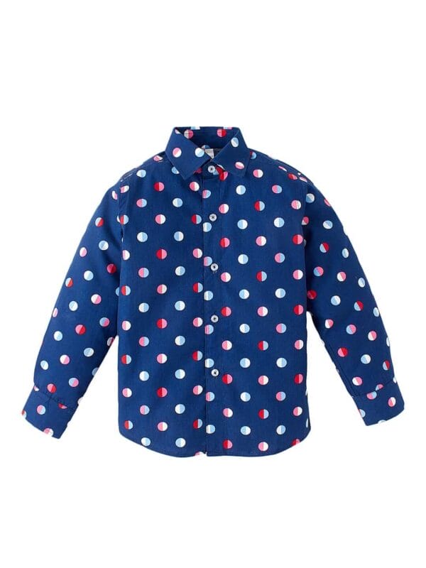 Kids Full Sleeve Shirt for Boy’s and Girl’s Polka Dot Printed Theme Toddler Shirt Summer and Winter Top wear Kids Clothes - Image 3