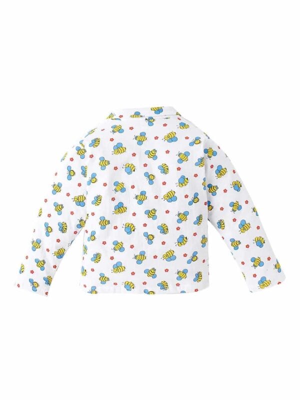 Kids Sleepsuit for Baby Boy’s and Girl’s Topwear and Pajamas Set Long Sleeve Sleepwear Baby Clothing Sets - Yellow Butterfly Print - Image 3