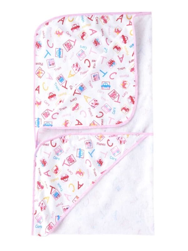 Baby Flannel hooded towels for new born Alphabets Printed Bath Towel for Boys and Girls Infants kids towel - Image 4