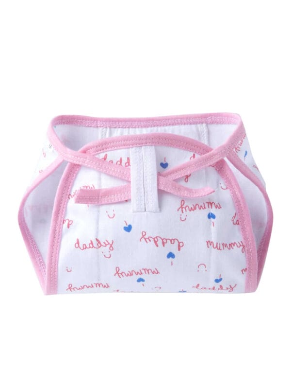 Baby Cloth Diapers Triple Layer Cotton Cloth Love Mom Dad Printed Nappies Washable Reusable Langot - Image 5