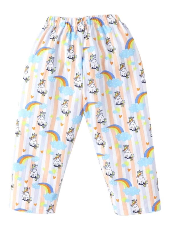 Kids Sleepsuit for Baby Boy’s and Girl’s Topwear and Pajamas Set Long Sleeve Sleepwear Baby Clothing Sets - Cloud Rainbow - Image 5
