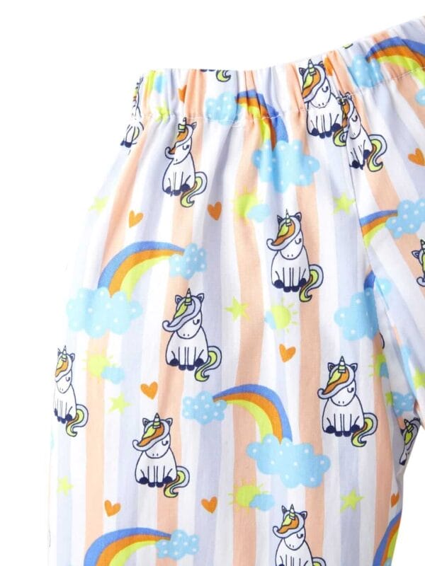 Kids Sleepsuit for Baby Boy’s and Girl’s Topwear and Pajamas Set Long Sleeve Sleepwear Baby Clothing Sets - Cloud Rainbow - Image 6