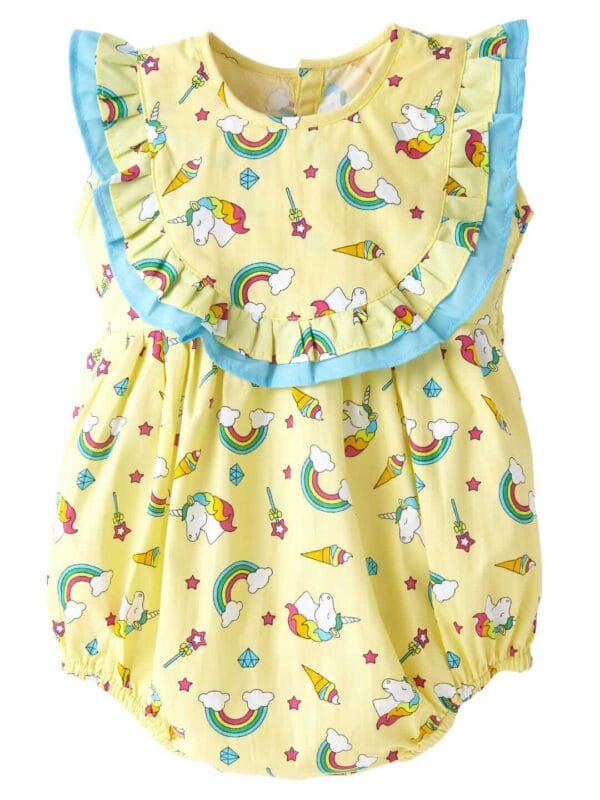 Baby Girls Romper Set Ruffle Sleeve Onesie Newborn Bodysuit Romper Jumpsuit Infant Clothes Dress - Image 2