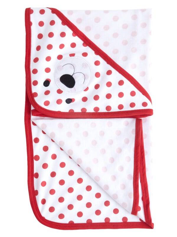 Baby Flannel hooded towels for new born Polka Dot Printed Bath Towel for Boys and Girls Infants kids towel - Image 3