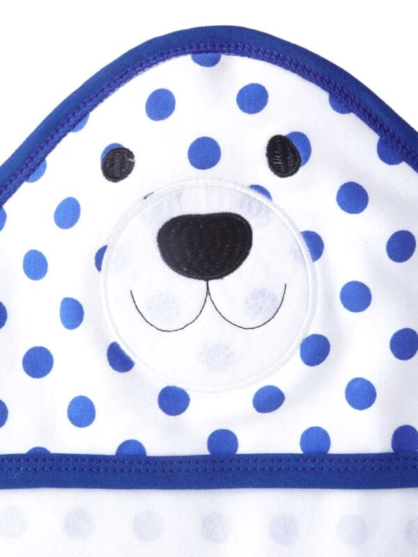 Baby Flannel hooded towels for new born Polka Dot Printed Bath Towel for Boys and Girls Infants kids towel - Image 4