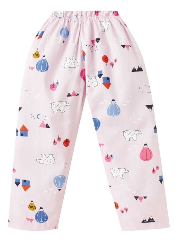 Kids Sleepsuit for Baby Boy’s and Girl’s Topwear and Pajamas Set Long Sleeve Sleepwear Baby Clothing Sets - Peach Bear Print - Image 5