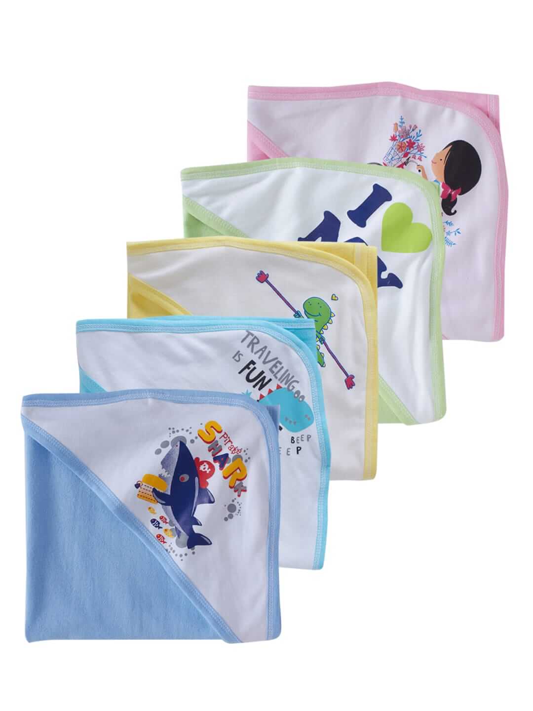 Baby Hooded Towels for Newborn – Combo Multicolor Bath Towels for Boys & Girls, Soft and Absorbent Hooded Towels for Infants and Kids, Cozy Baby Bath Wraps