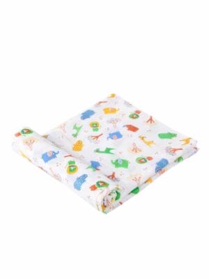 Muslin Swaddle Blankets 100% Organic for newborn Baby Multipurpose Infant Swaddle 112x112cm