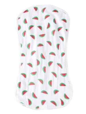 Organic Burp Cloths for Baby Boys and Girl Triple Layer Multipurpose Muslin Burp Gift set - Watermelon Print Set of 1