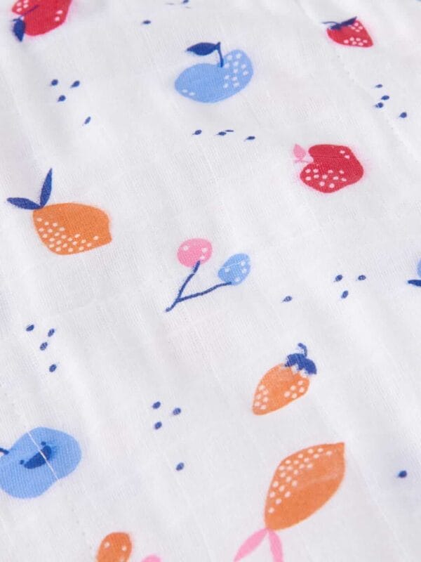 Organic Burp Cloths for Baby Boys and Girl Triple Layer Multipurpose Muslin Burp Gift set - Berry Print Set of 1 - Image 3
