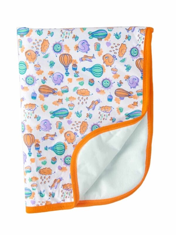 Baby Waterproof Bed Mattress Protector Orange Drysheet for Baby Soft Breathable Waterproof Bed Sheet Protector - Image 6