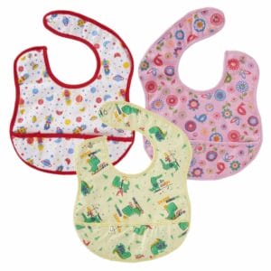 Bibs for Baby, 3-Layers Waterproof Baby Bib Food Catcher with Pocket Bibs