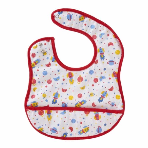 Bibs for Baby, 3-Layers Waterproof Baby Bib Food Catcher with Pocket Bibs - Image 2