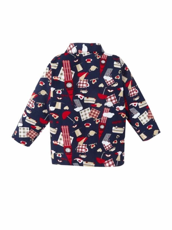 Kids Sleepsuit for Baby Boy’s and Girl’s Topwear and Pajamas Set Long Sleeve Sleepwear Baby Clothing Sets - Blue Clock Print - Image 3