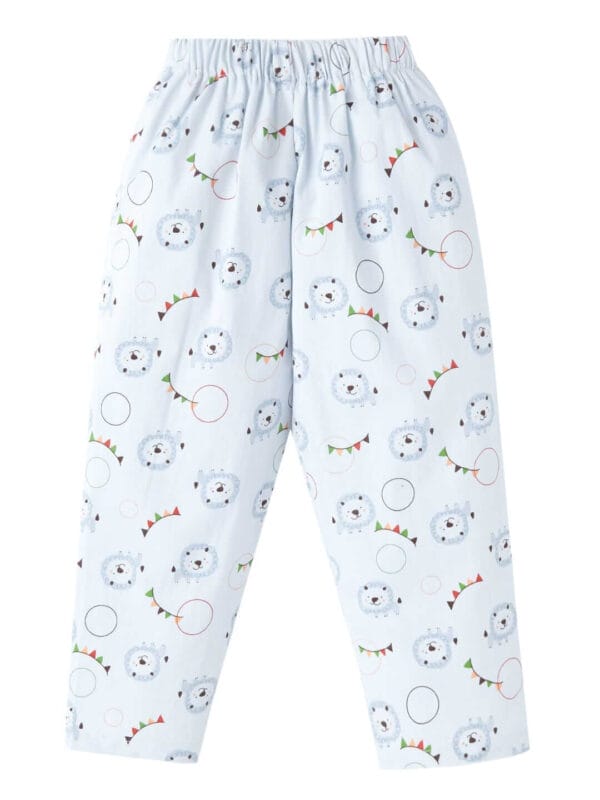 Kids Sleepsuit for Baby Boy’s and Girl’s Topwear and Pajamas Set Long Sleeve Sleepwear Baby Clothing Sets - White Lion Print - Image 4