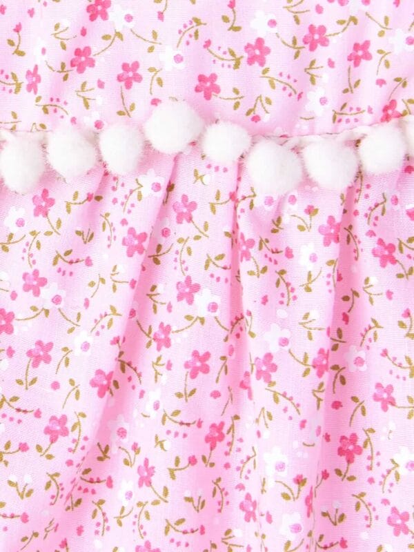 Babywish Baby Girl Cotton Frock Newborn Girl Knee Length Sleeveless Dress Floral Theme Printed - Image 7