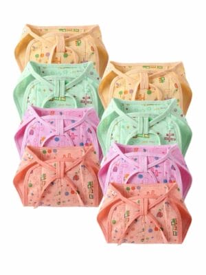 Baby Cloth Diapers Triple Layer Cotton Cloth Magic Train Printed Nappies Washable Reusable Langot