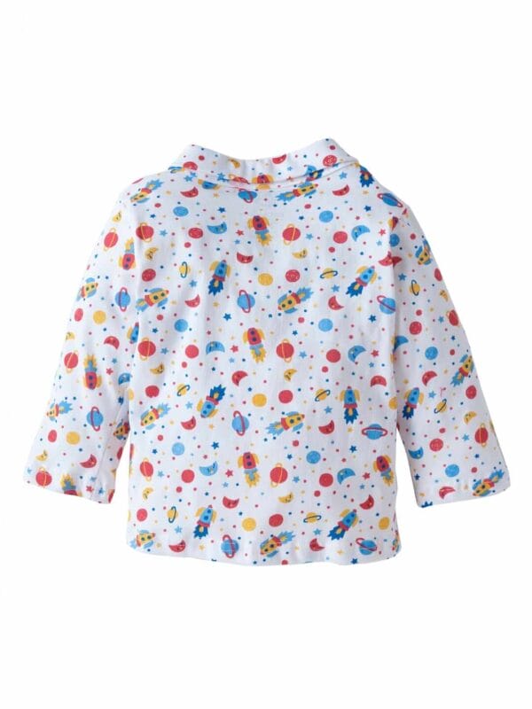 Kids Sleepsuit for Baby Boy’s and Girl’s Topwear and Pajamas Set Long Sleeve Sleepwear Baby Clothing Sets - Space & Star Theme - Image 3