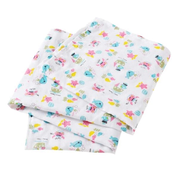 Muslin Swaddle Blankets 100% Organic for newborn Baby Multipurpose Infant Swaddle 112x112cm - Combo Pack of 2 - Image 7
