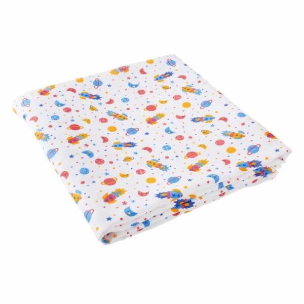Muslin Swaddle Blankets 100% Organic for newborn Baby Multipurpose Infant Swaddle 112x112cm - Combo Pack of 2 - Image 2
