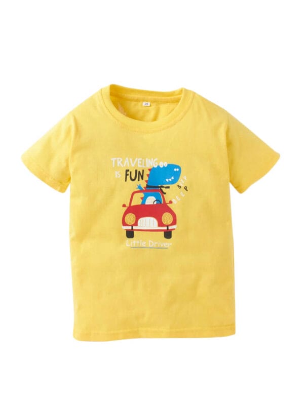 Kids Cotton T-Shirt for Boy’s and Girl’s Short Sleeve Topwear Combo Set of 2 Multicolor T-Shirts - Image 5