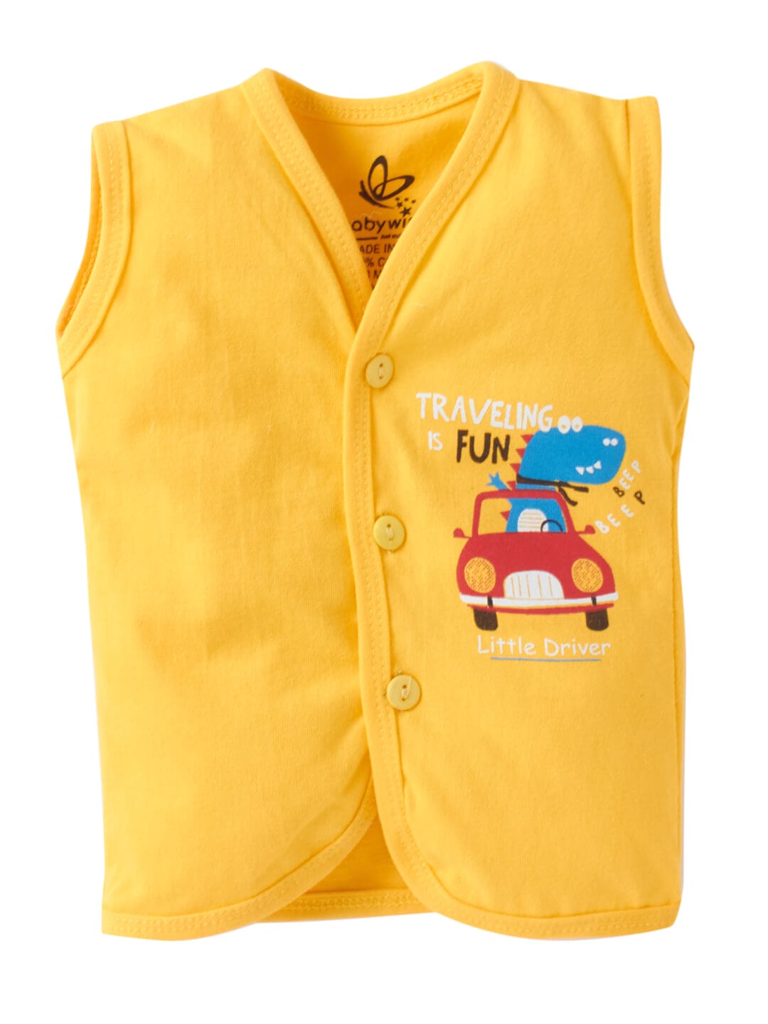 Newborn Baby Jhabla Soft Cotton Sleeveless Vest Buy One Get One Free | Babywish