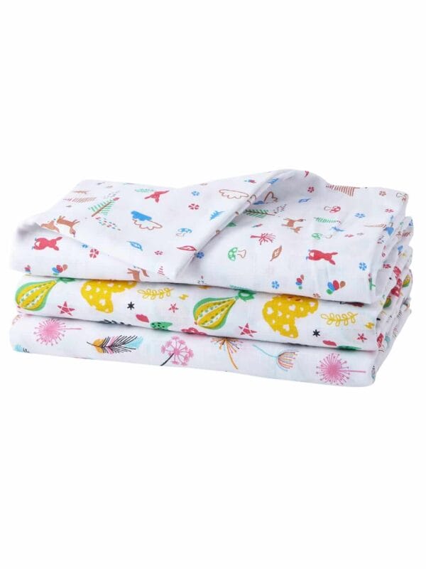 Muslin Swaddle Blankets 100% Organic for newborn Baby Multipurpose Infant Swaddle 112x112cm - Combo Pack of 3 - Image 2