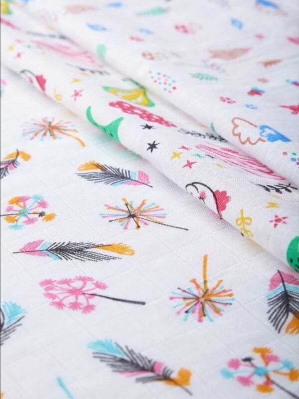 Muslin Swaddle Blankets 100% Organic for newborn Baby Multipurpose Infant Swaddle 112x112cm - Combo Pack of 3 - Image 5