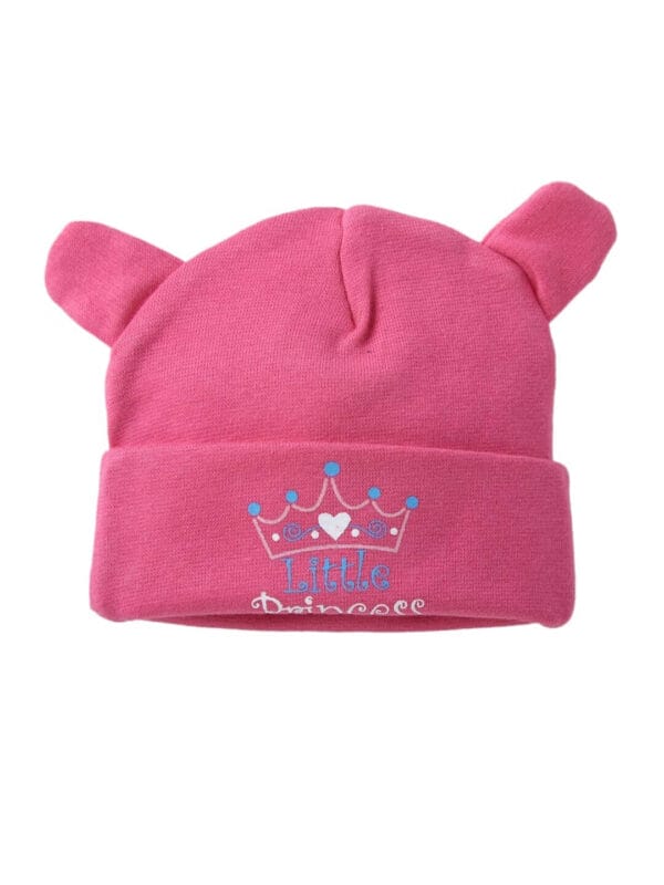 Baby caps for Newborn Fancy knitted Beanies Kids Pink Ear Bear Hat for Infants 0 - 6 Months baby - Image 2