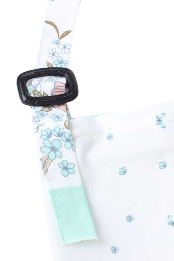 Nursing covers for Mother Breathable feeding cover for Breastfeeding 360° Coverage Protection Cover - Blue Floral Theme - Image 4