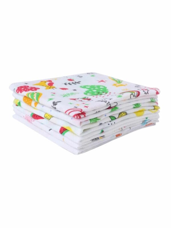 Baby Organic Muslin Washcloths for Newborn face hand towels Combo Pack - Multicolor - Image 2