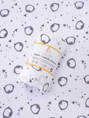 Muslin Swaddle Blankets 100% Organic for newborn Baby Multipurpose Infant Swaddle 112x112cm