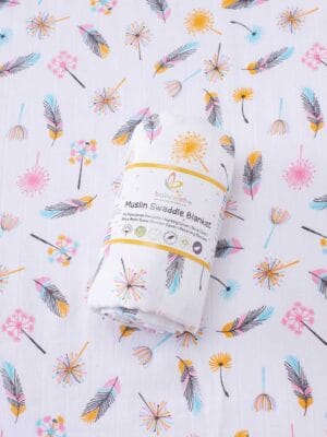 Muslin Swaddle Blankets 100% Organic for newborn Baby Multipurpose Infant Swaddle 112x112cm
