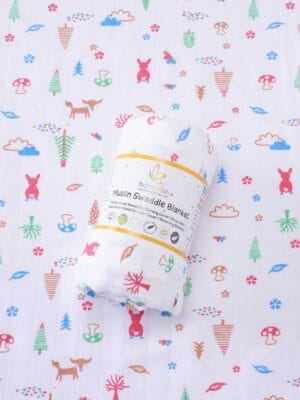 Muslin Swaddle Blankets 100% Organic for newborn Baby Multipurpose Infant Swaddle 112x112cm