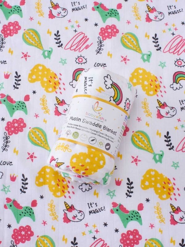 Muslin Swaddle Blankets 100% Organic for newborn Baby Multipurpose Infant Swaddle 112x112cm - Combo Pack of 2 - Image 3