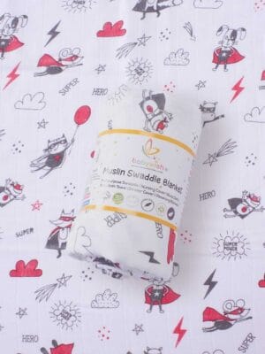 Muslin Swaddle Blankets 100% Organic for newborn Baby Multipurpose Infant Swaddle 112x112cm