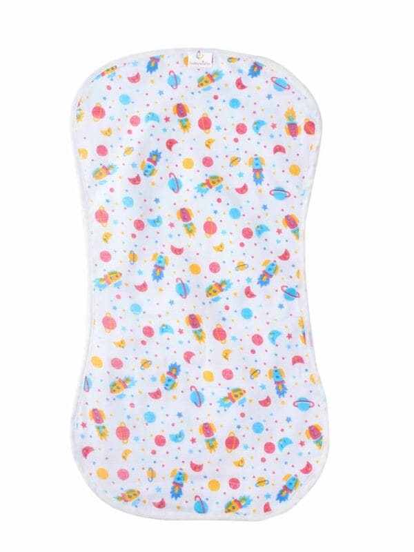 Organic Burp Cloths for Baby Boys and Girl Triple Layer Multipurpose Muslin Burp Gift set - Car,Space & Marine Theme Set of 3 - Image 6