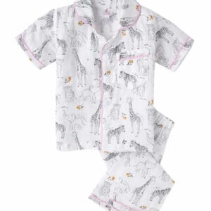 Kids Sleepsuit for Baby Boy’s and Girl’s Topwear and Pajamas Set Long Sleeve Sleepwear Baby Clothing Sets - Color Zoo Theme