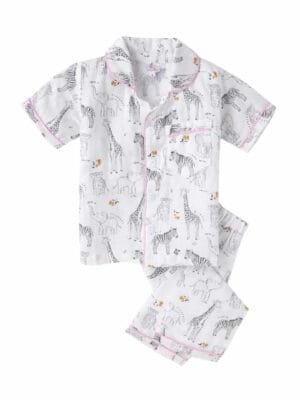 Kids Sleepsuit for Baby Boy’s and Girl’s Topwear and Pajamas Set Long Sleeve Sleepwear Baby Clothing Sets - Color Zoo Theme