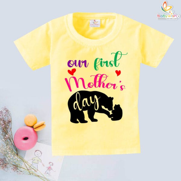 Babywish Mothers Day Baby Matching Outfit Mama Bear Print - Image 4