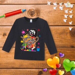 My First Holi Full Sleeve T-shirt – "Holi Kab Hai" Baby Outfit for Boys & Girls – Babywish