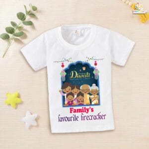 Babywish Baby Diwali T-shirt My First Diwali Family Favorite Firecracker
