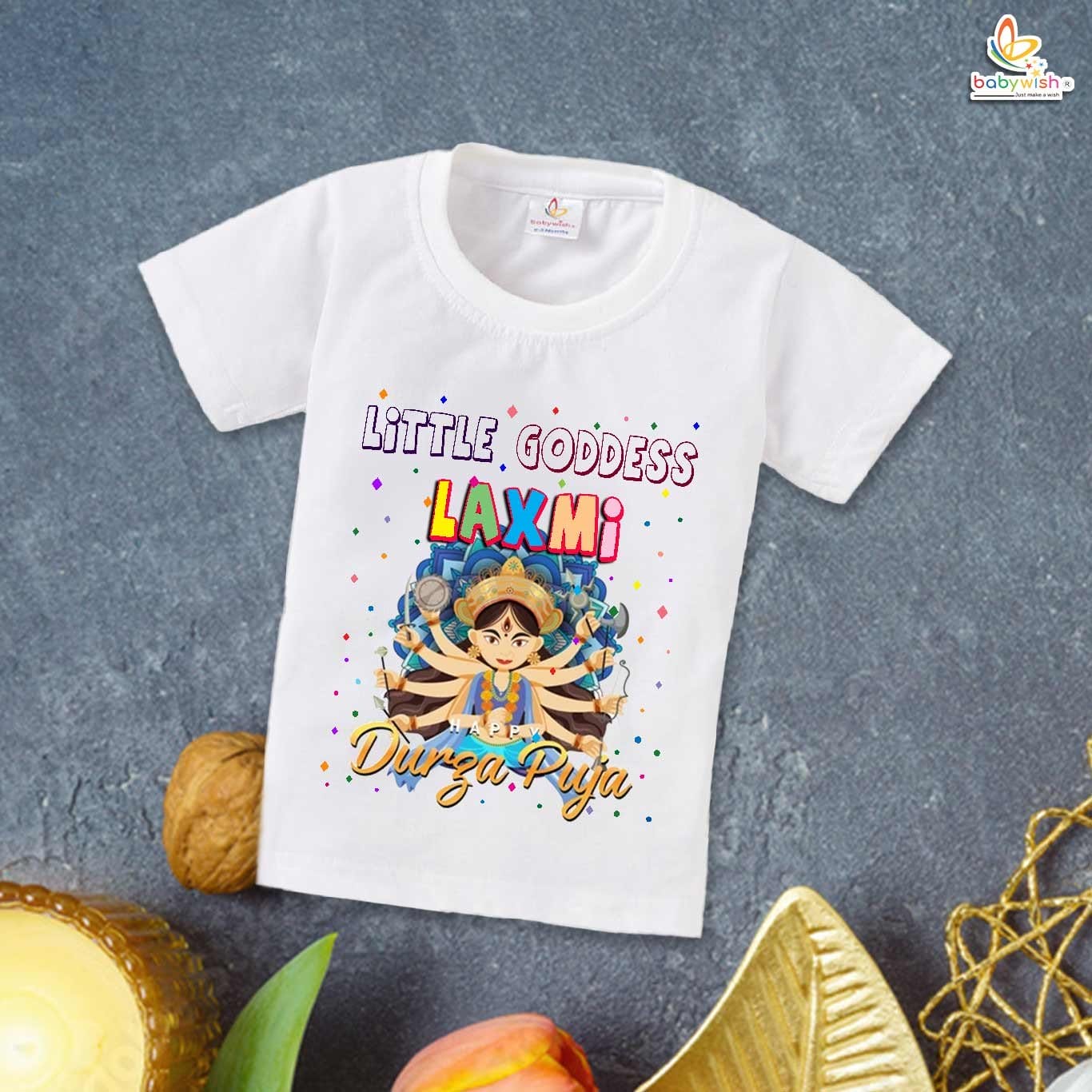 Babywish Baby Navratri T-shirt My First Dussehra Little Goddess Laxmi