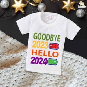 Babywish New Year T-shirt My First New Year T-shirt Goodbye 2023 Hello 2024