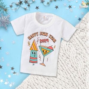Babywish New Year T-shirt My First New Year T-shirt Happy New Year 2024 Rocket Printed