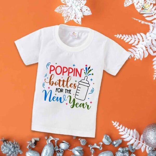 Babywish New Year T-shirt My First New Year T-shirt Poppin Bottles For The New Year