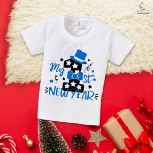 Babywish New Year T-shirt My First New Year T-shirt My First New Year in Purple Printed