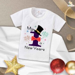 Babywish New Year T-shirt My First New Year T-shirt New Year Celebrations with Crackers