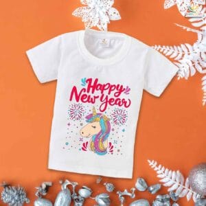 Babywish New Year T-shirt My First New Year T-shirt Unicorn Horse Print